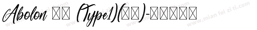 Abolon 常规 (Type1)(西方)字体转换